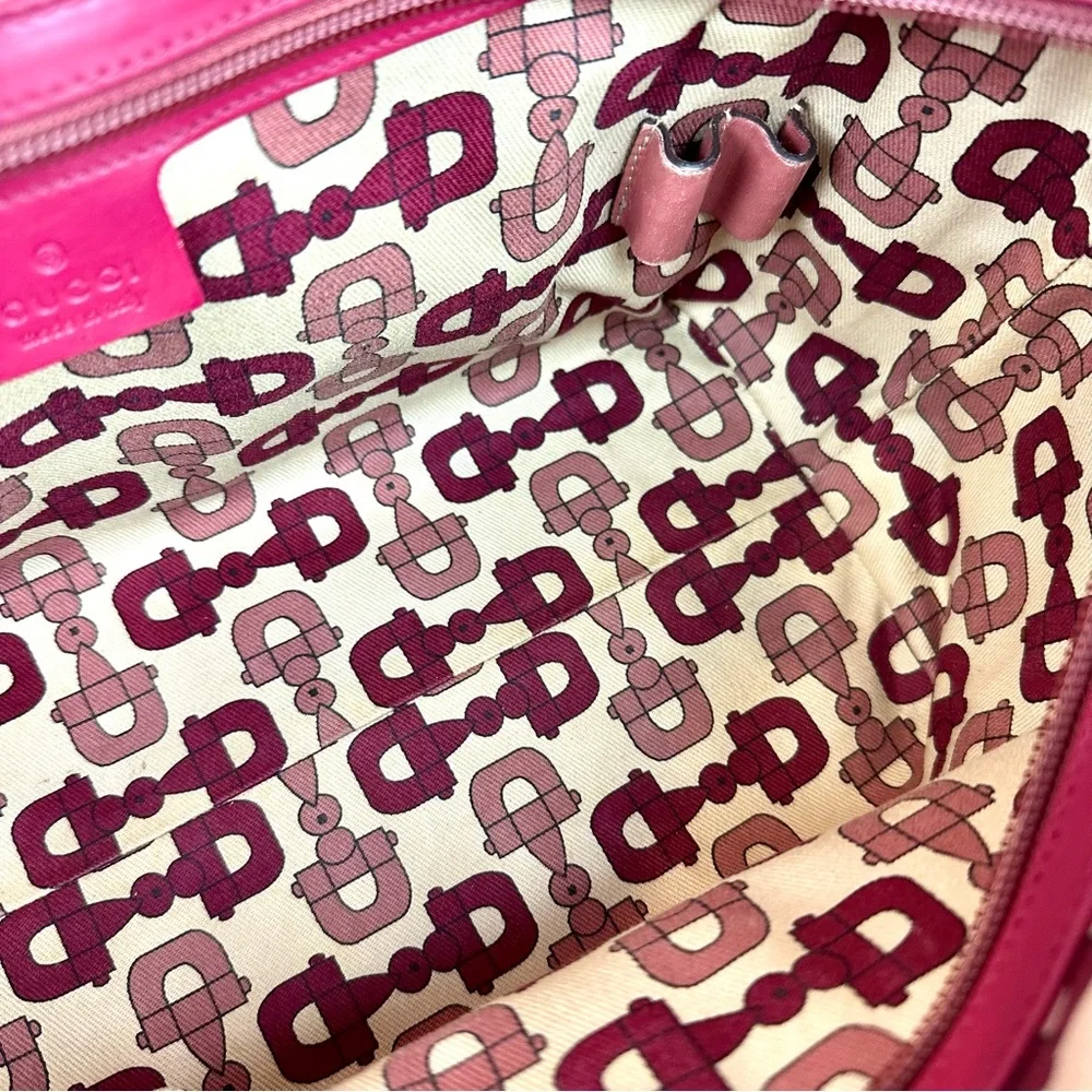 GUCCI pink magenta guccissima leather shoulder bag - Picture 10 of 16